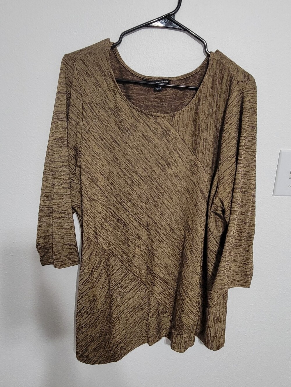 Zac & Rachel Olive Brown Marled Long Sleeve Tunic